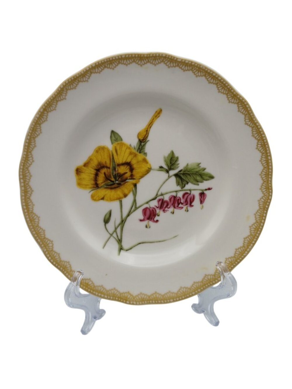 Biltmore Crochet Flower Salad Plates Set 4 Botanical Fine China 9” - Picture 2 of 10